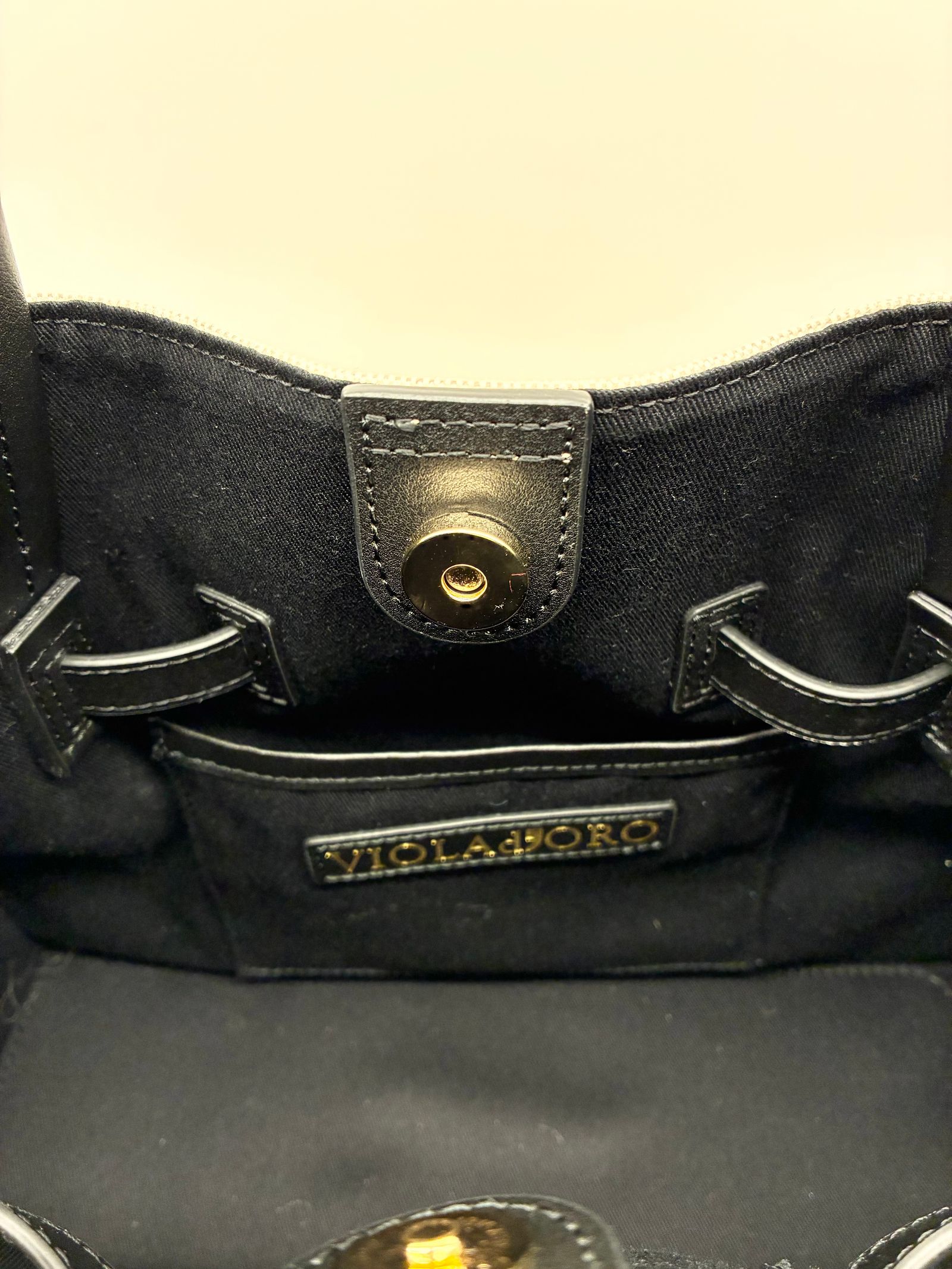 BRUNO / キャンバスレザーパイピングバッグ / キナリ / ブラック