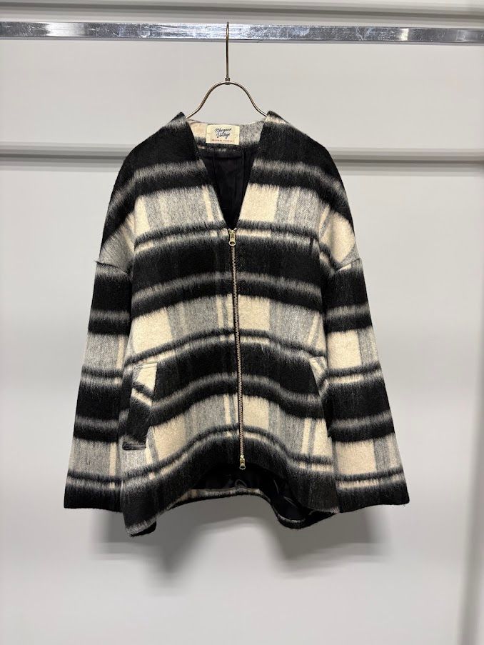 シャギージップコート CHECK / チェック