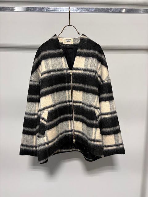シャギージップコート CHECK / チェック