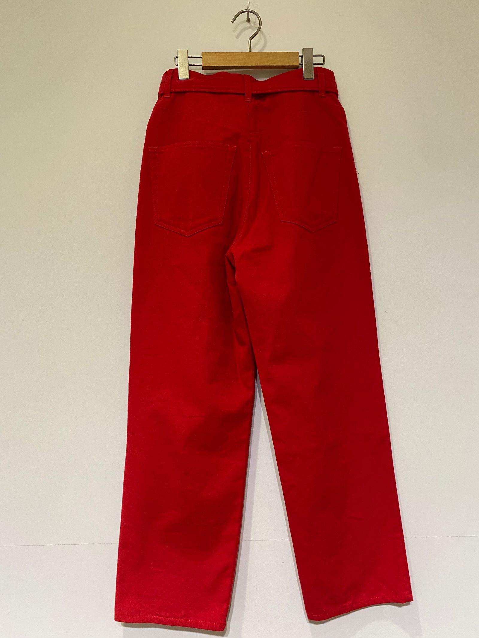 Greed International - Cotton Linen Belt Pants in Red greed ...