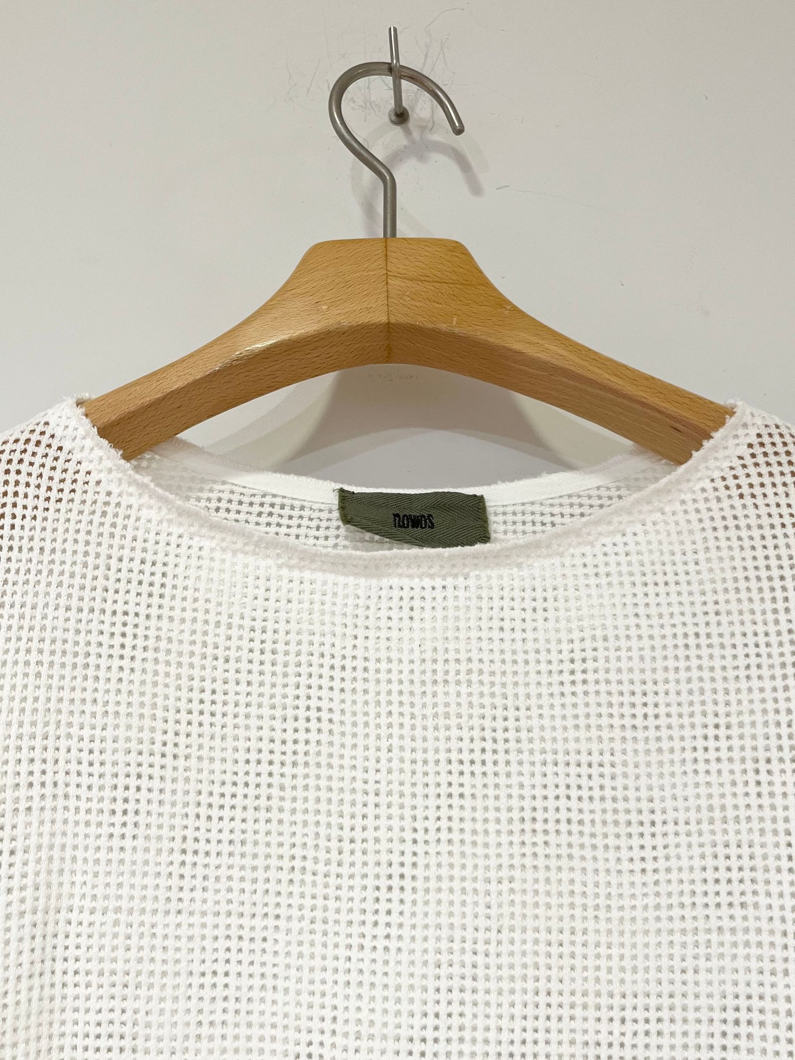 nowos カットソー nowos - Mesh Top / メッシュボートネックカットソー / ホワイト