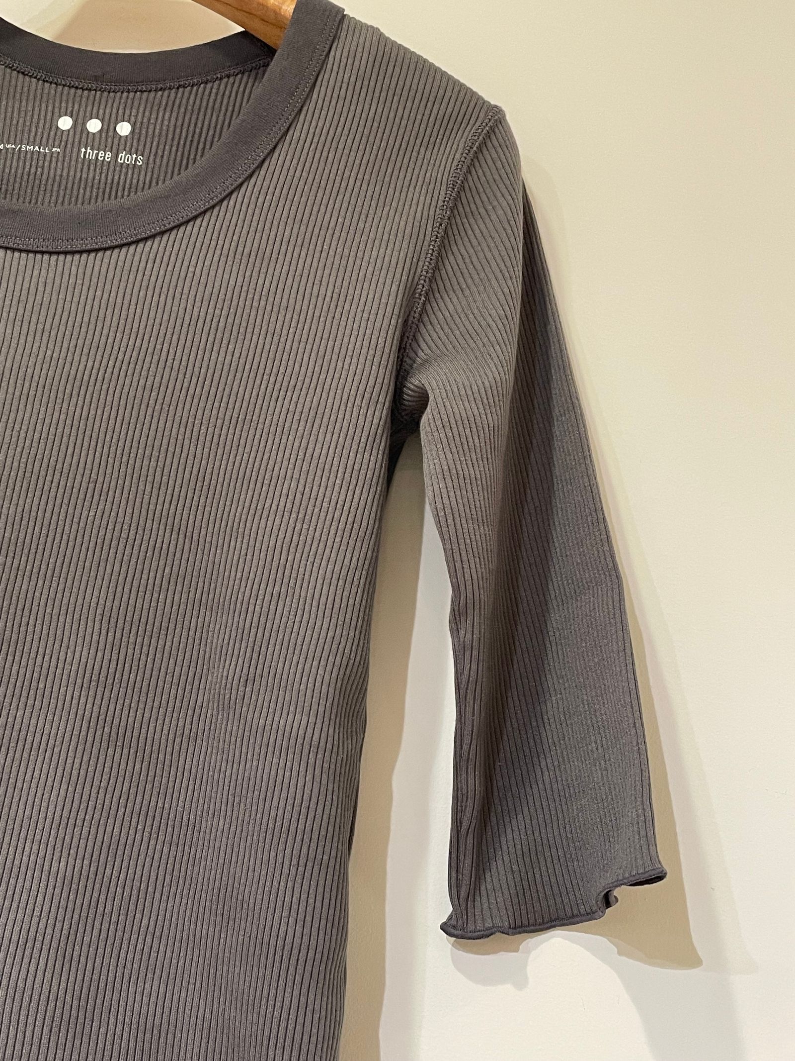 シャイニー リブジェシカ / リブカットソー / チャコールグレー