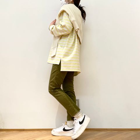 cafune 春らしいカラーリングのボーダーカットソー