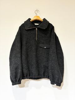 WOOL FLEECE TOPS / ハーフジップフリーストップス / チャコールグレー