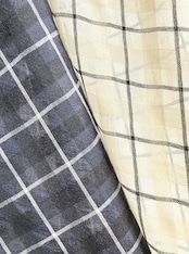 sheer check scarf shirt / シアーチェックスカーフシャツ / ネイビー