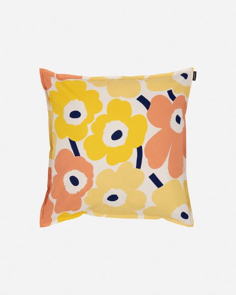 Pieni Unikko / クッションカバー / 50x50cm (ピンク イエロー) マルチカラー