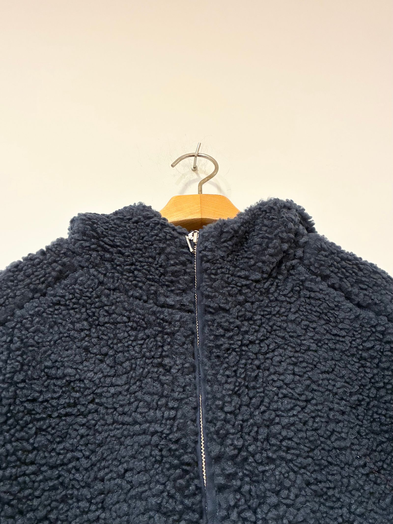 エコペルボア ケープベスト / ボアベスト / ネイビー