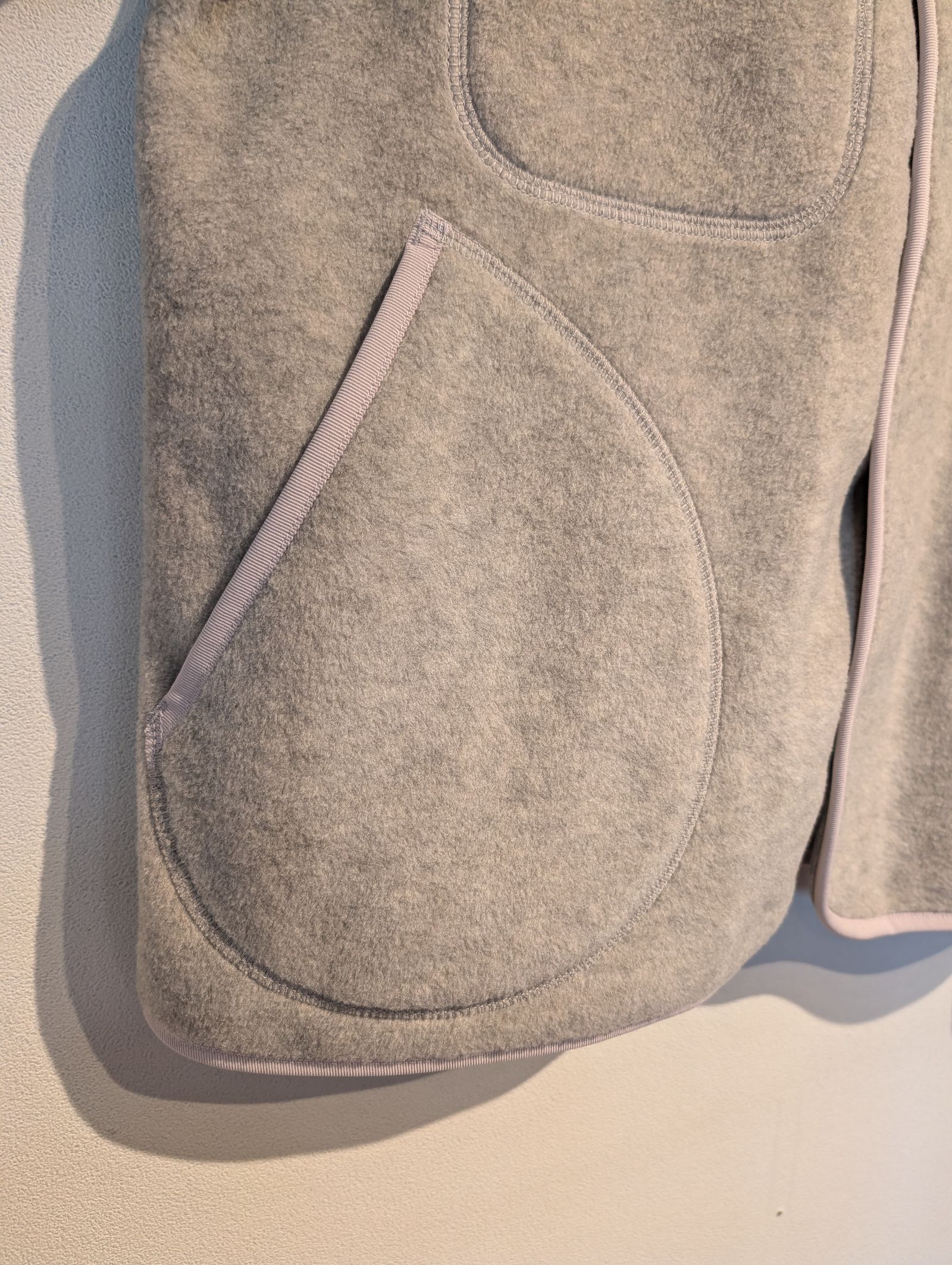 Women's Fleece Collarless Jacket / フリースカラーレスジャケット / マーブル