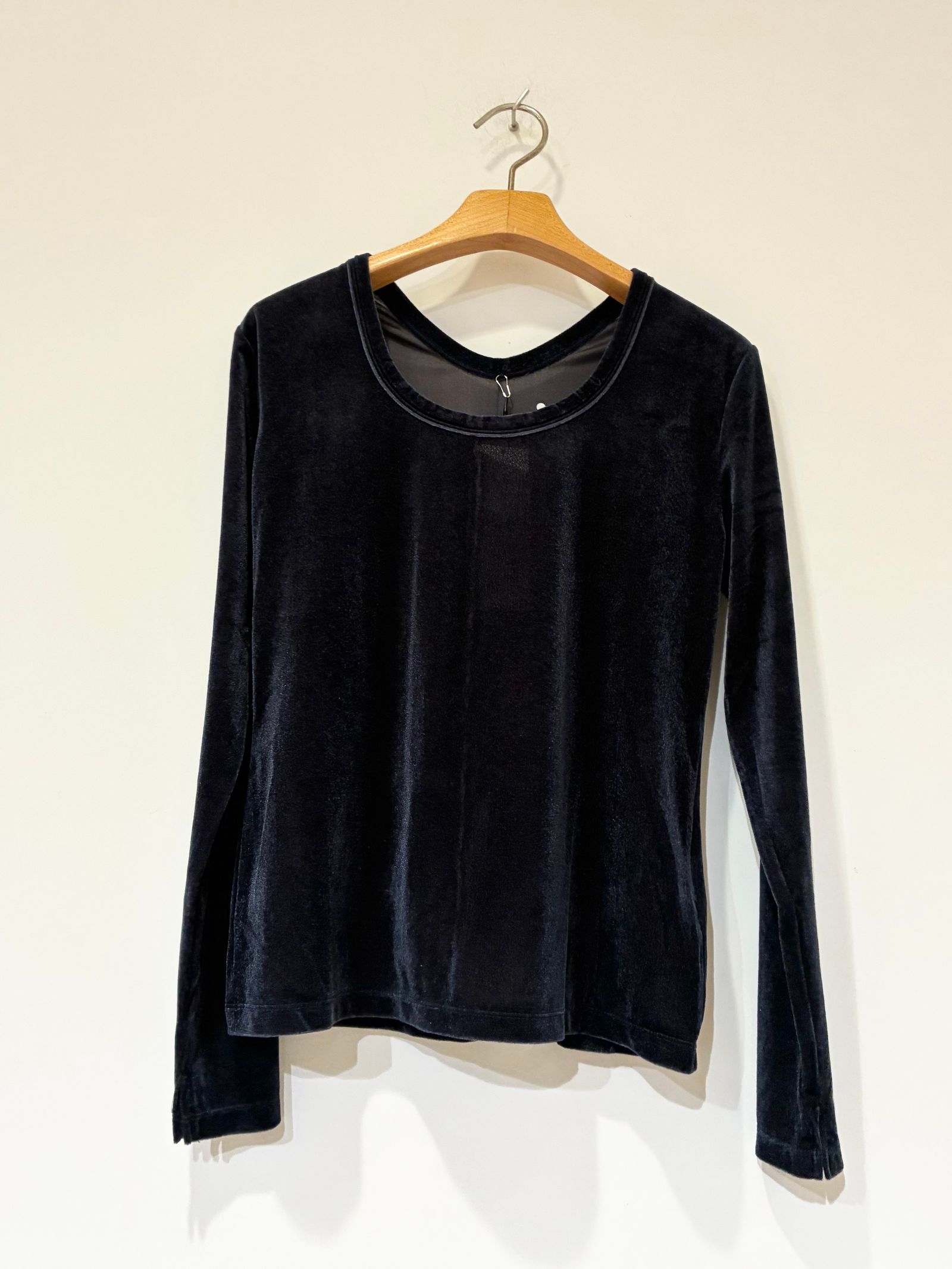 シアーベロア 長袖Tシャツ / ネイビー