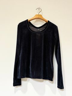 シアーベロア 長袖Tシャツ / ネイビー