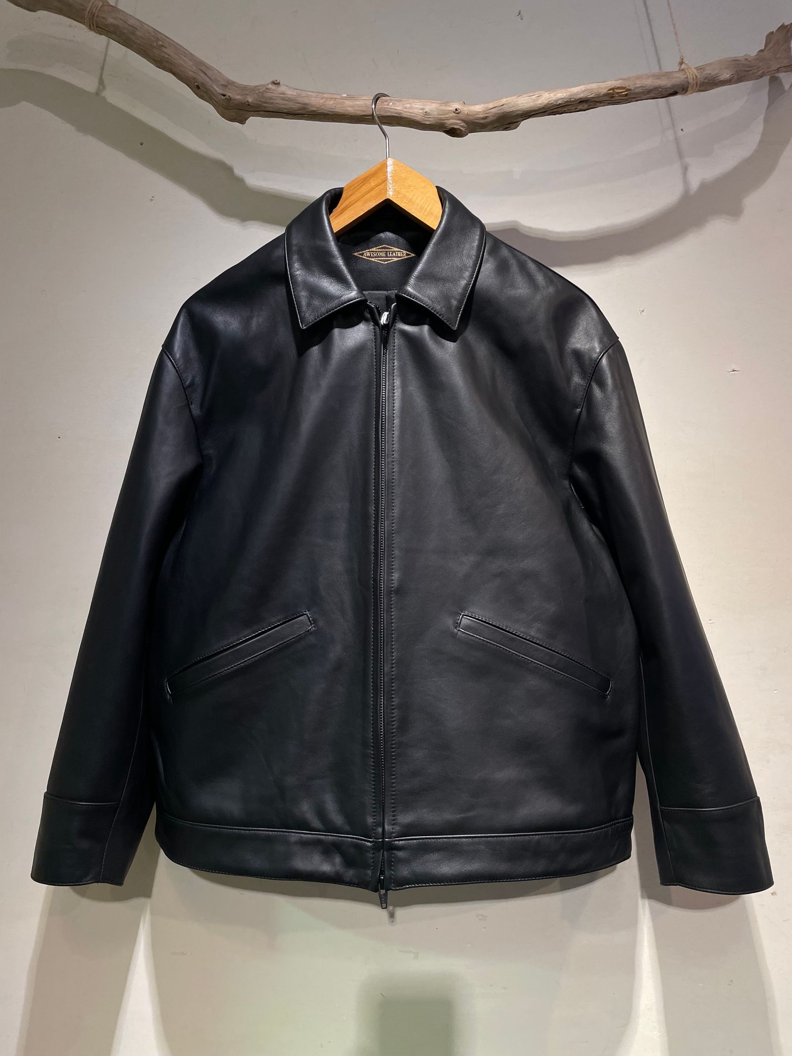LEATHER ZIP SHORT JACKET /  レザージップショートジャケット /  ブラック