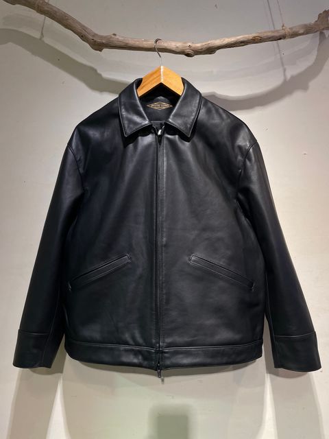 LEATHER ZIP SHORT JACKET /  レザージップショートジャケット /  ブラック