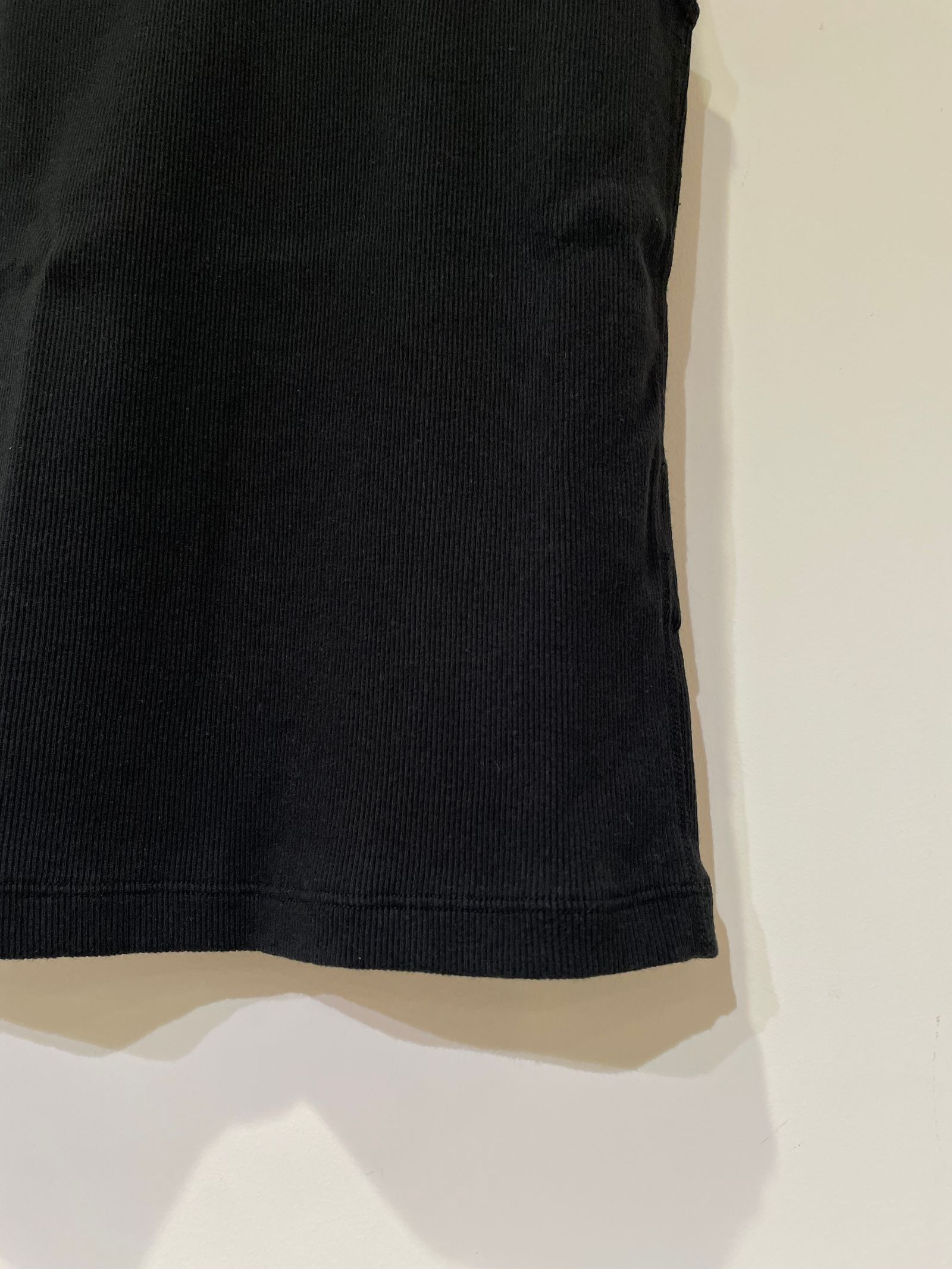 Cotton rib 2×1 tank / リブタンクトップ / ブラック