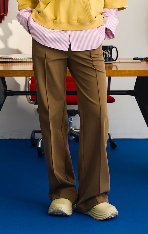 JERSEY PANTS / センタープレスジャージーパンツ / カーキ