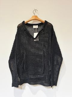 メッシュニットプルオーバー / ブラック