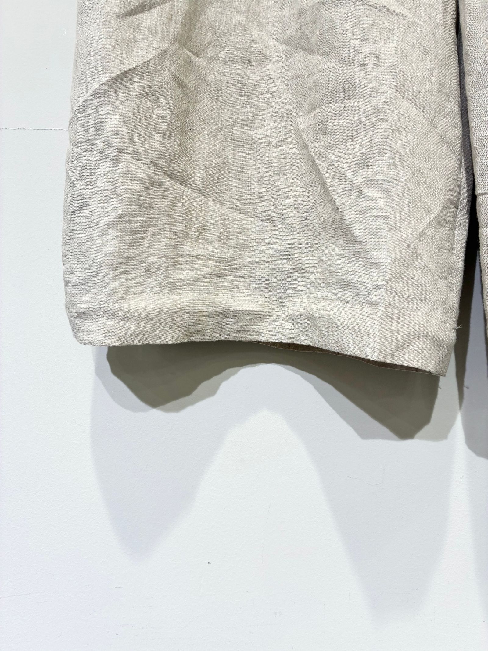 リネンワイドタックパンツ / ベージュ