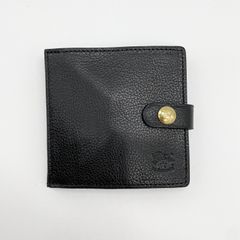 ウォレット/ スナップボタン二つ折り財布/ブラック