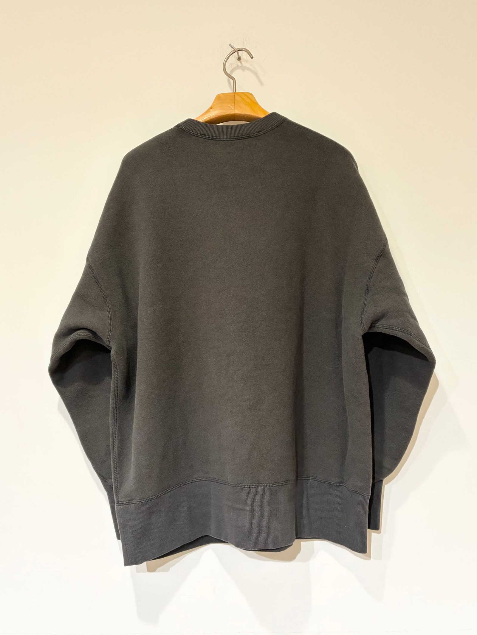 ダウニーウラケプルオーバーuni / 裏起毛オーバーサイズスウェット / チャコールグレー