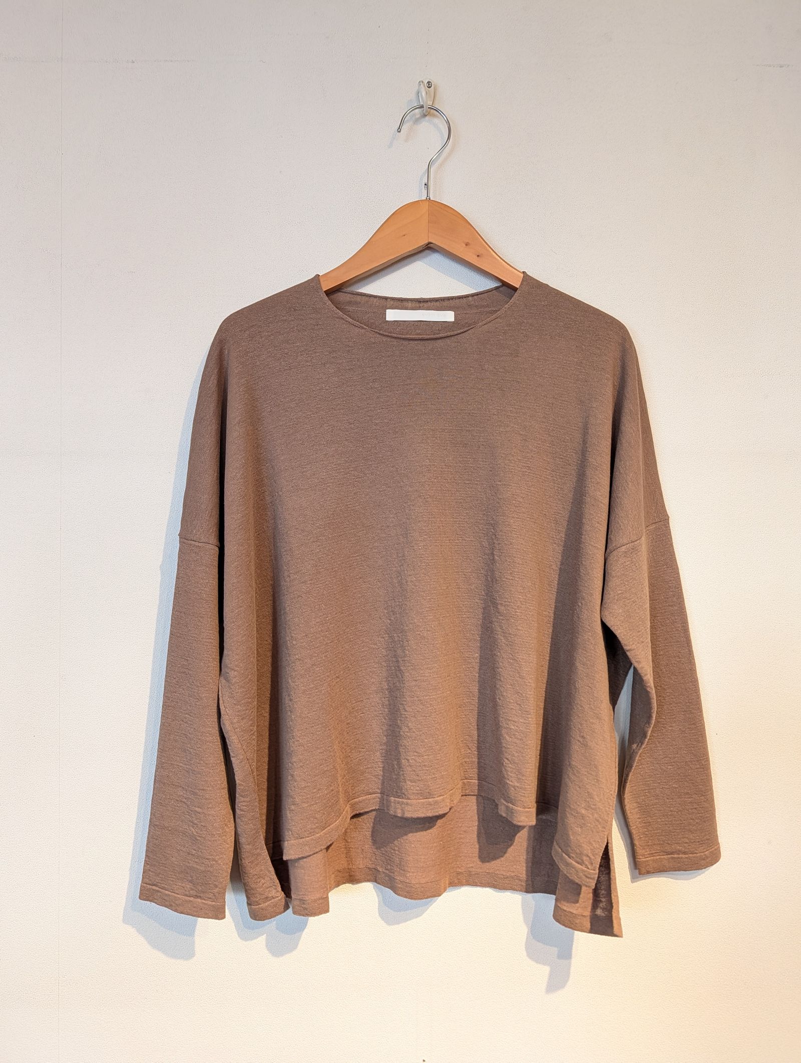 hemp cotton pullover / コットンニット / アンバー