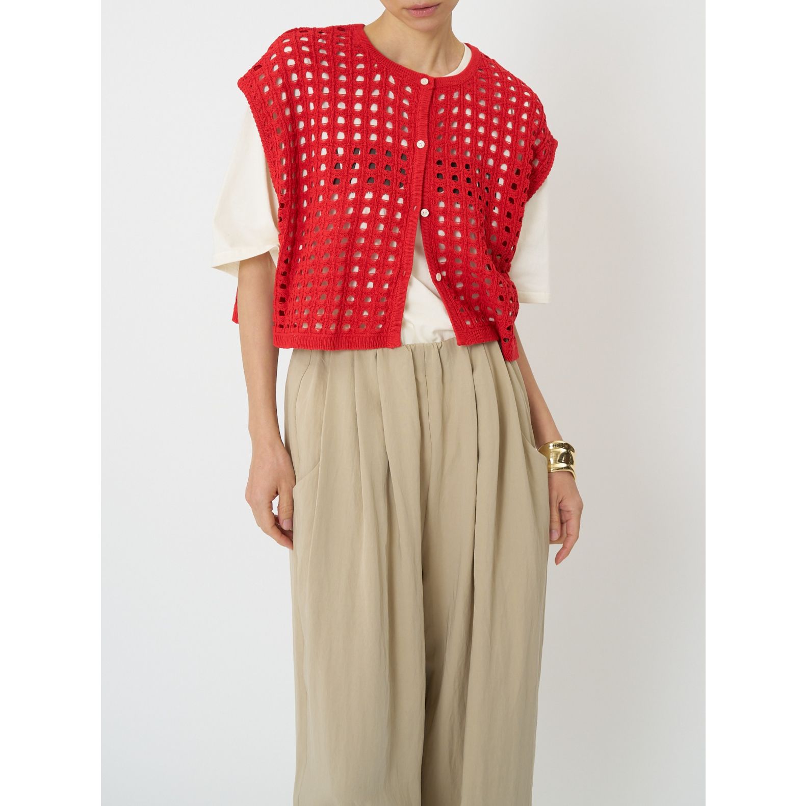 フロントタックカーヴィーPT / カーヴィーパンツ / ベージュ