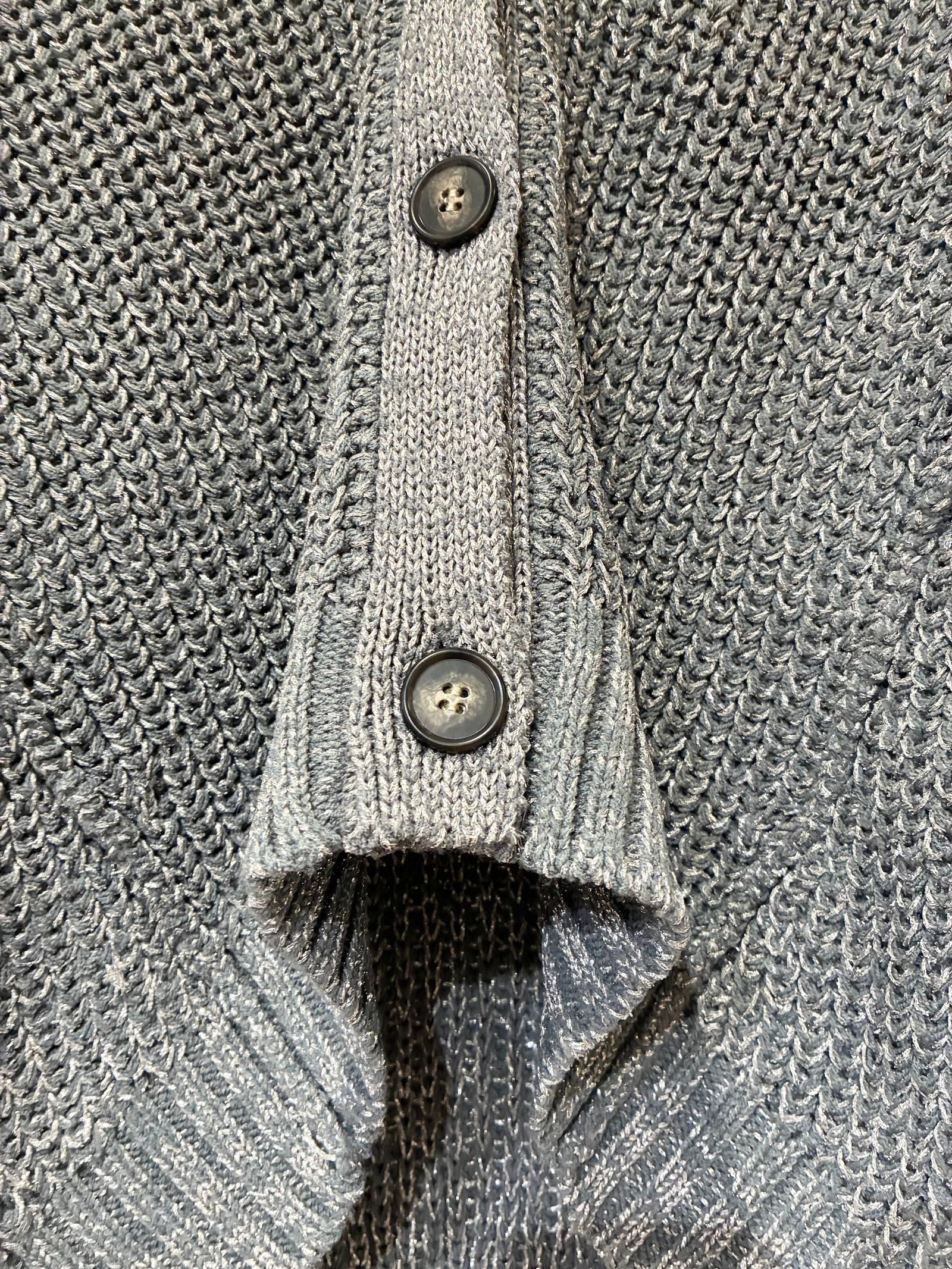 スパークリングセーター カーディガン / ラメカーディガン / チャコールグレー