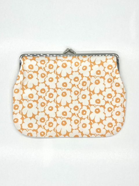 【限定品】 Puolikas Kukkaro Pikkuinen Unikko / がま口ポーチ / オレンジ