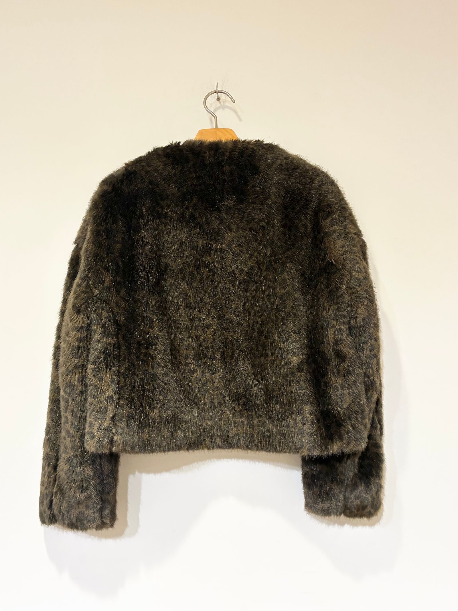 レオパードファーショートコート / ブラウン