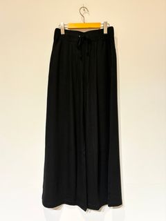 ブラッシュドセーター ワイドパンツ / ニットパンツ / ブラック