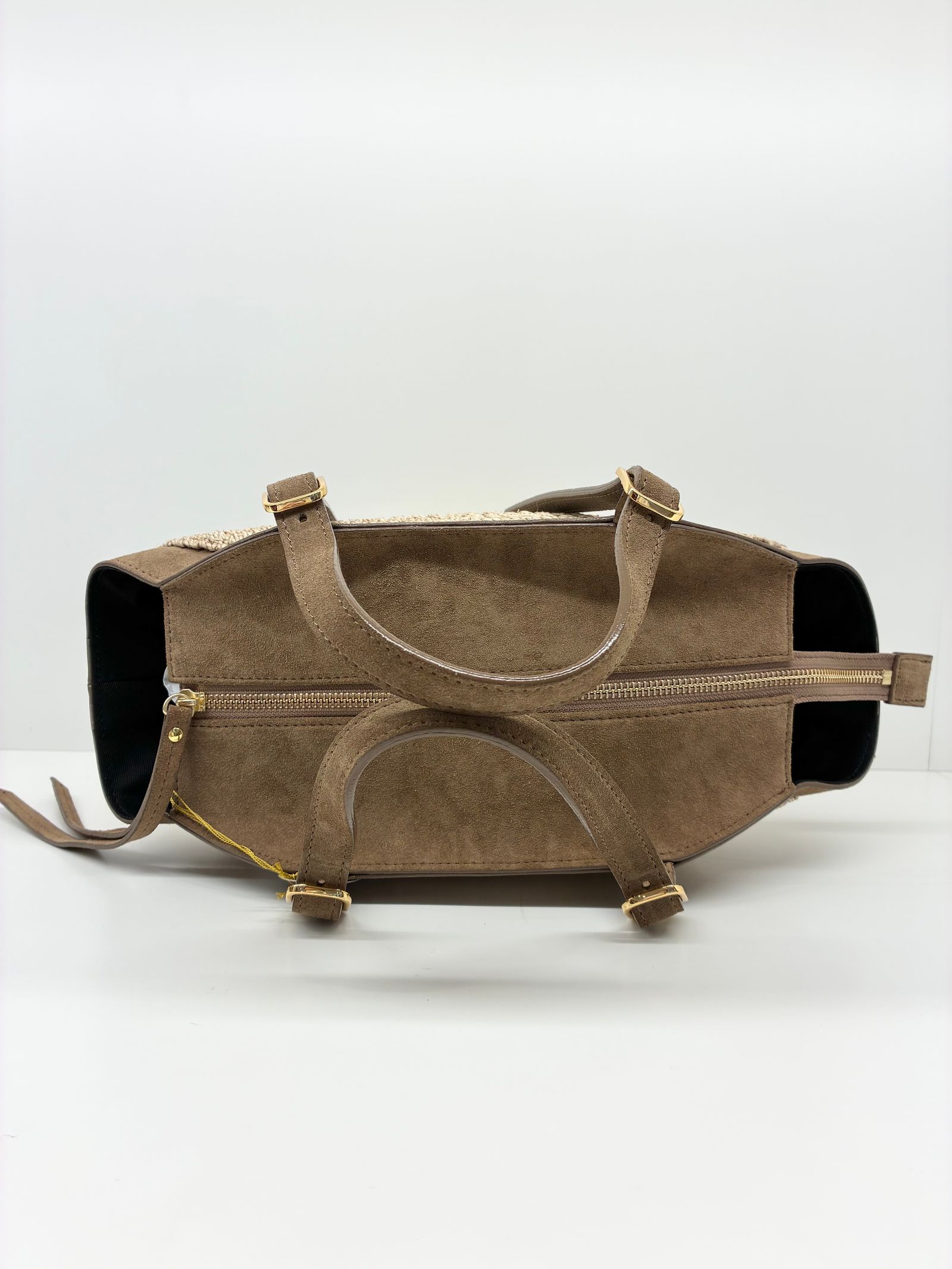 MIRO / スウェードハンドルアバカかごバッグ / ベージュ