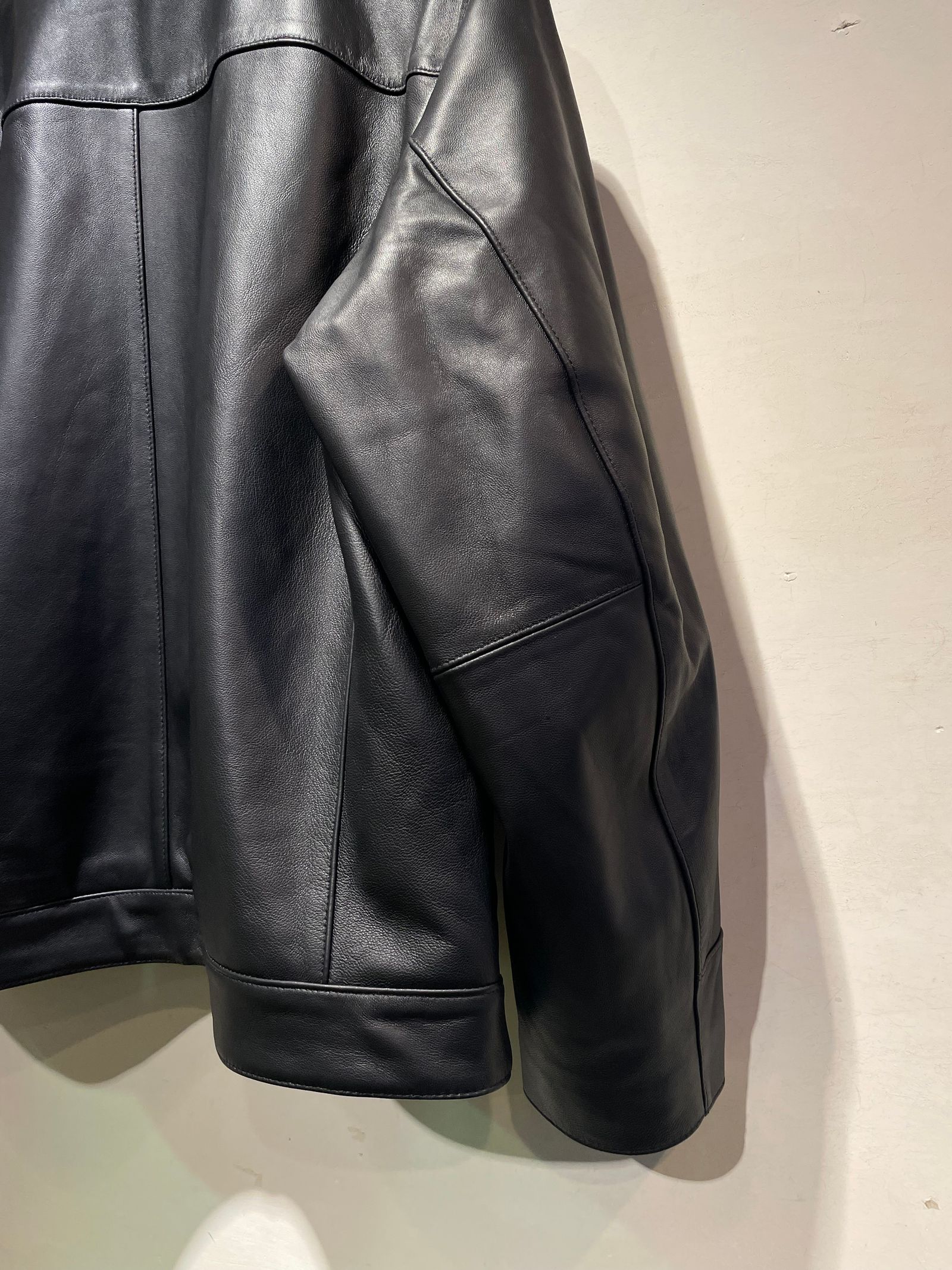 LEATHER ZIP SHORT JACKET /  レザージップショートジャケット /  ブラック