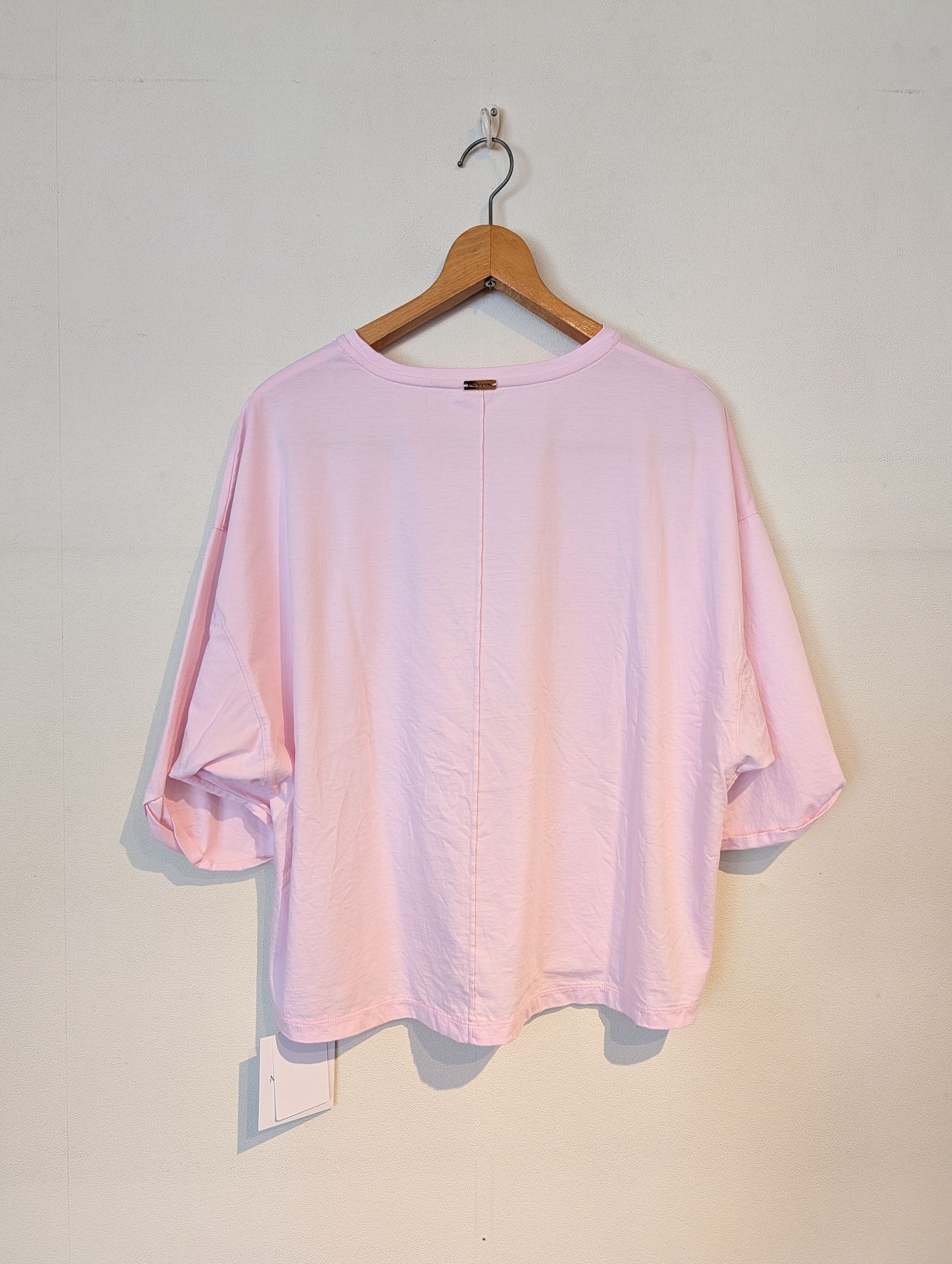 "CHAILLY"ロゴ5分袖T-shirt / 5分袖Tシャツ / ロゴTシャツ / ピンク