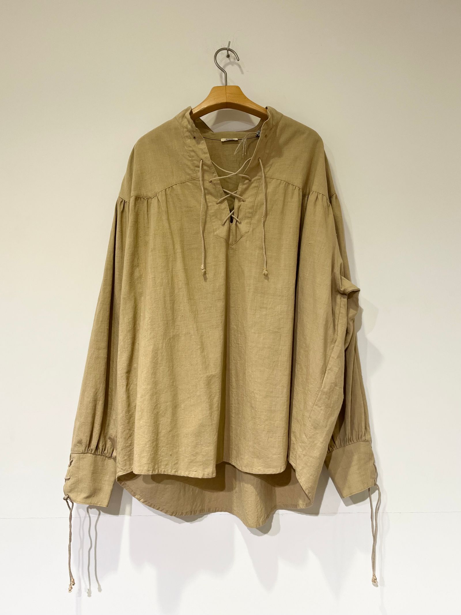 Lace Up Blouse / レースアップブラウス / ベージュ