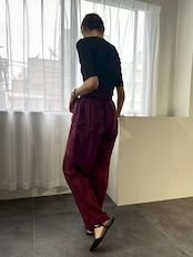 cotton cupra cargo easy pants / コットンキュプラカーゴイージーパンツ / ボルドー
