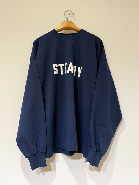92 STEADY LONG TEE / プリントロンT / ネイビー