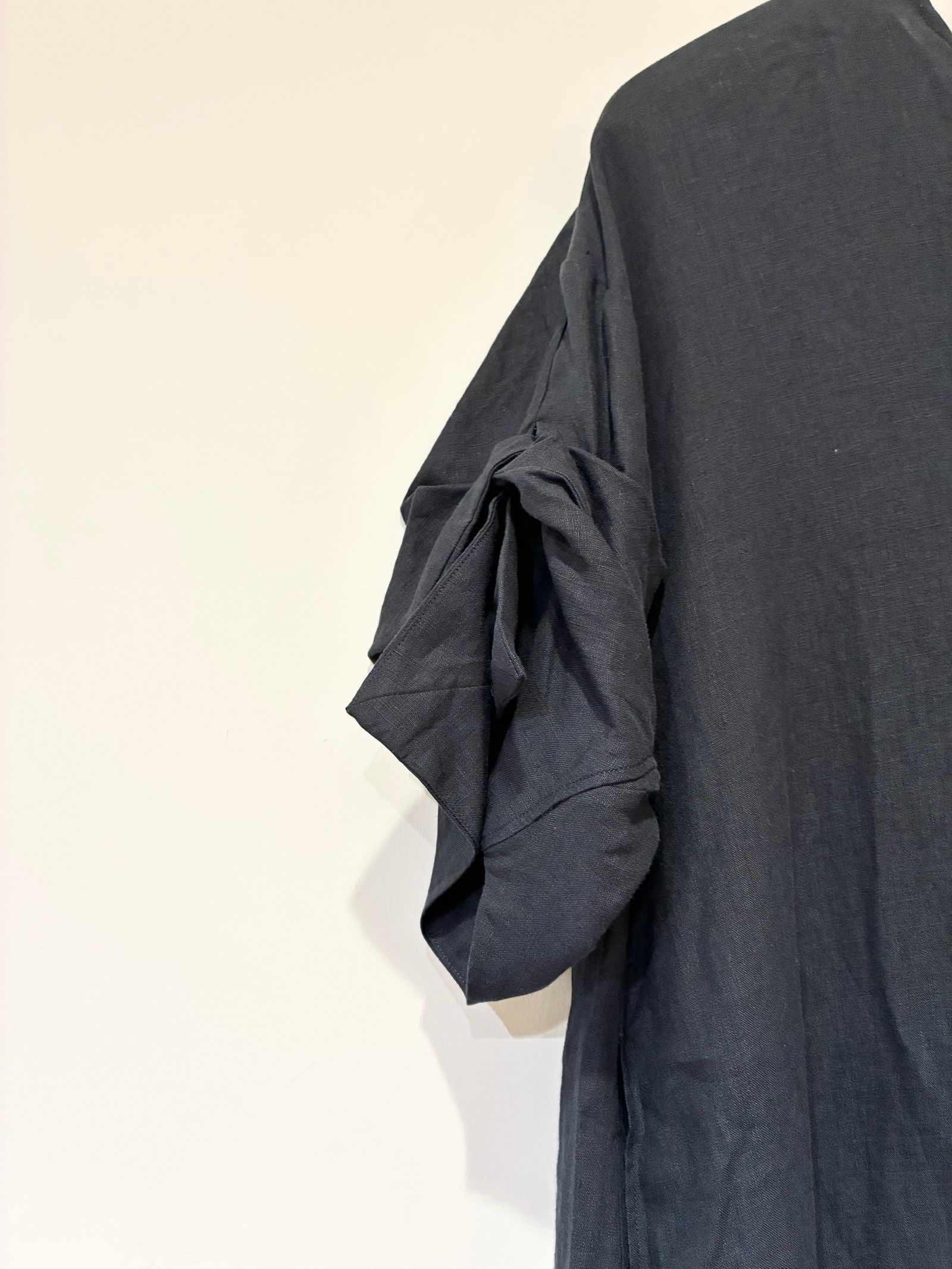 リネンツイストスリーブワンピース / ネイビー