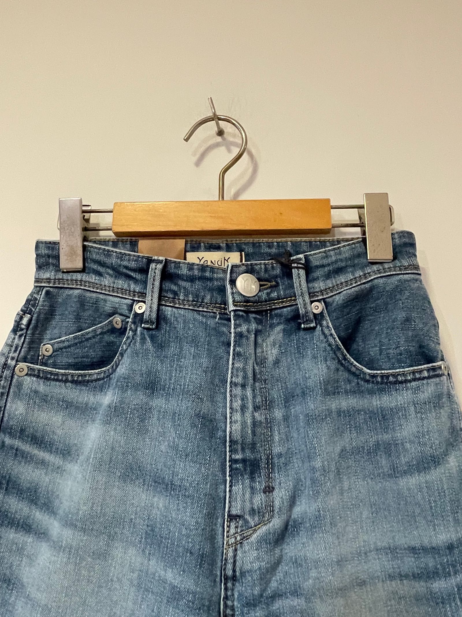 セミフレア / カットオフデニム / ブルー