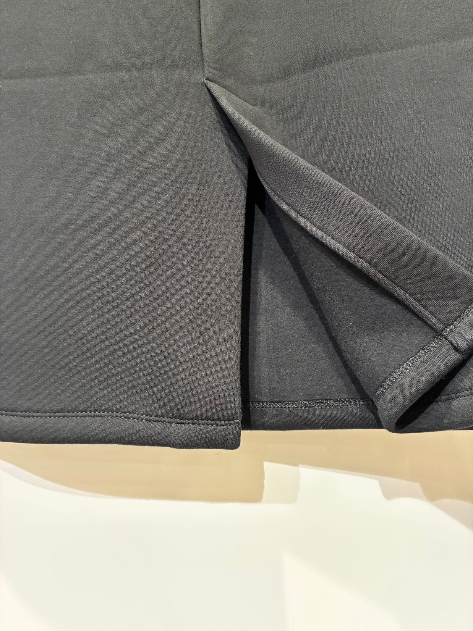 シルキーテリー スカート / 裏起毛タイトスカート / ブラック