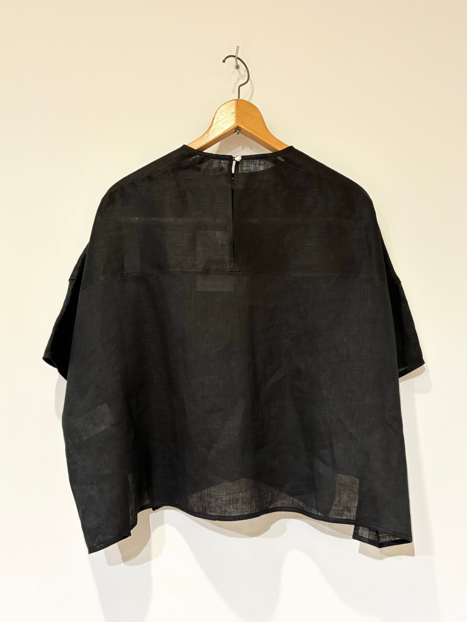 LINEN TEE BLOUSE / リネンブラウス / ブラック