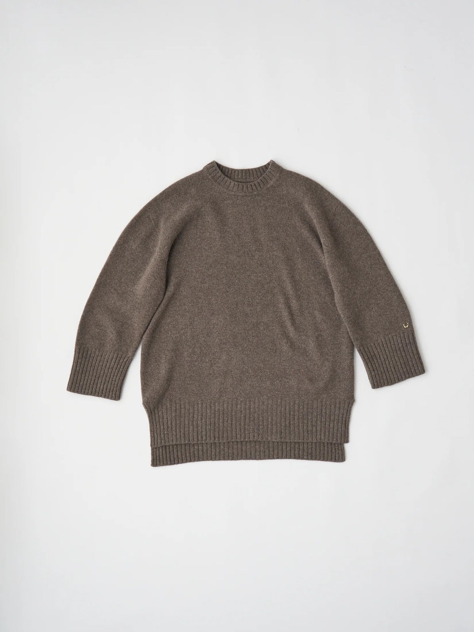 FINE LAMBS WOOL OVERSIZED P/O / チュニック丈ニット / ダークモカ / ベージュ