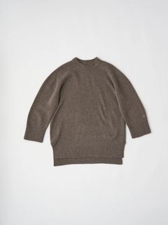 FINE LAMBS WOOL OVERSIZED P/O / チュニック丈ニット / ダークモカ / ベージュ