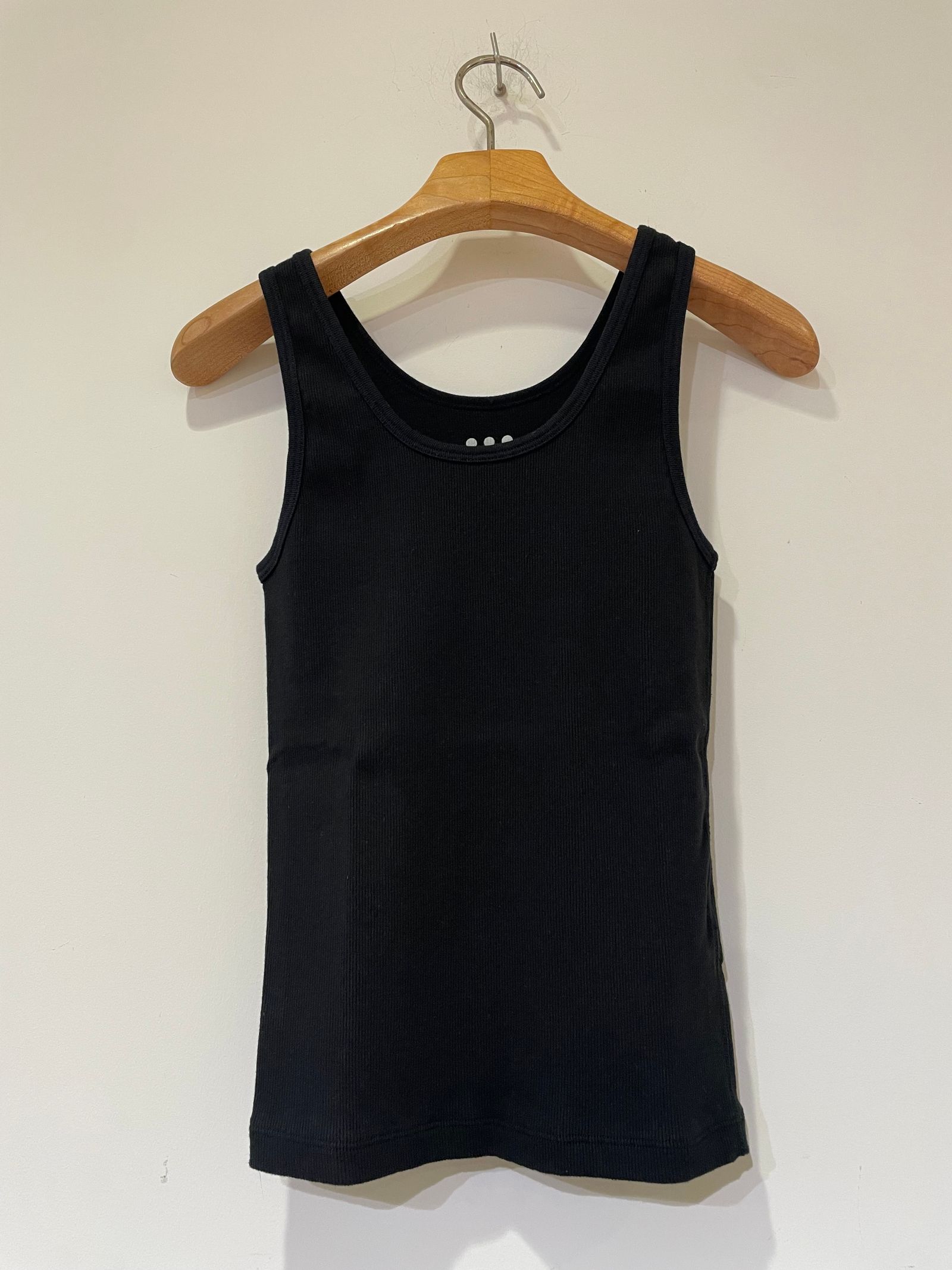 Cotton rib 2×1 tank / リブタンクトップ / ブラック