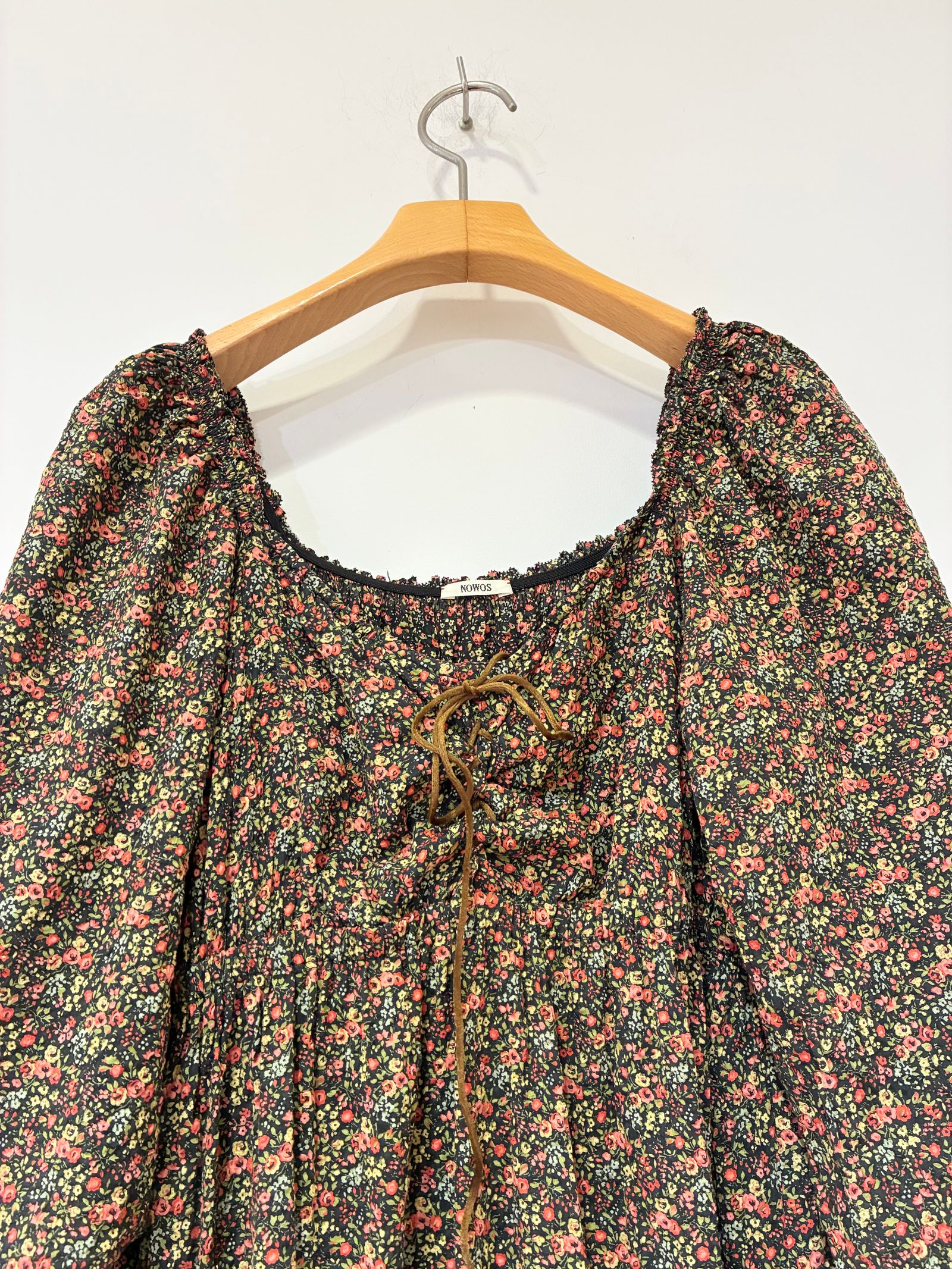 Printed Dress / 花柄プリントワンピース / ブラック