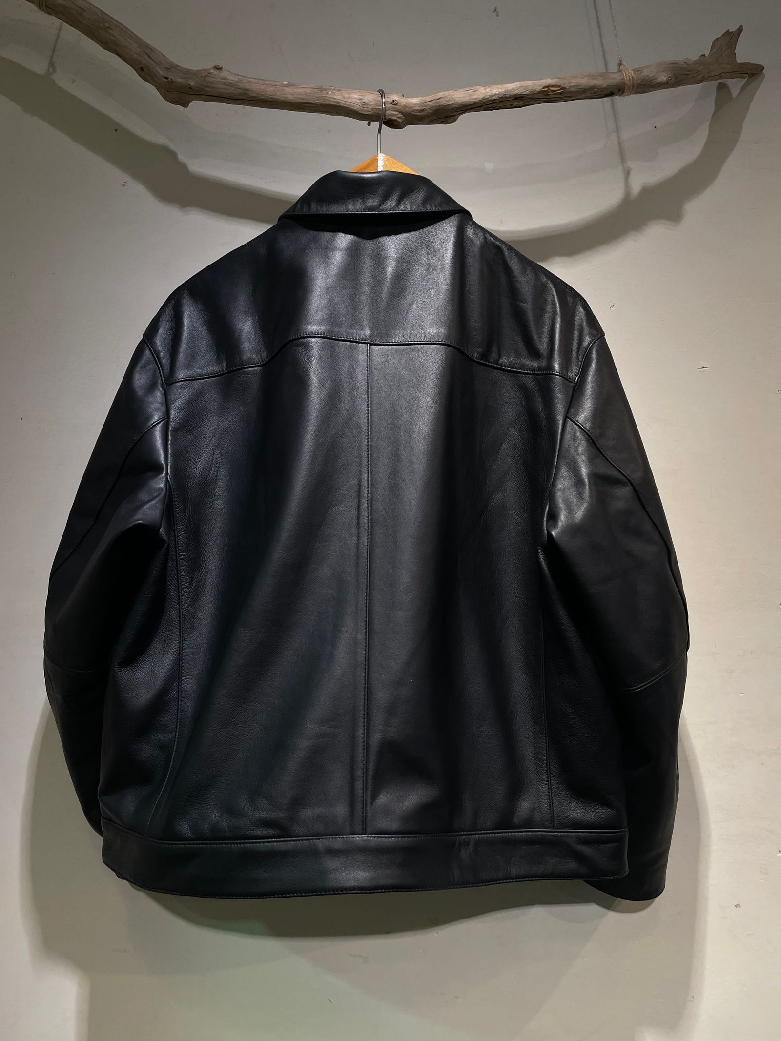 LEATHER ZIP SHORT JACKET /  レザージップショートジャケット /  ブラック