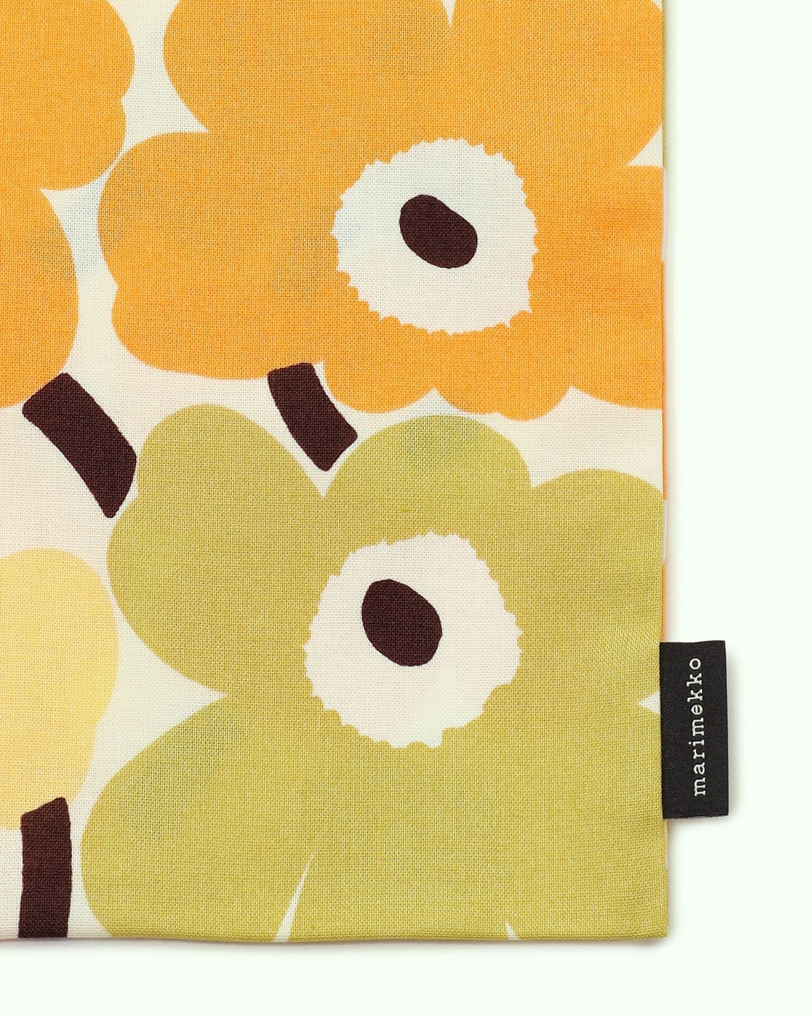 【アジア限定】Mini Unikko / トートバッグ / ファブリックバッグ / 44×43cm / グリーン / イエロー