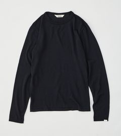 WOOL LONGTEE / リンガーロンT / ブラック