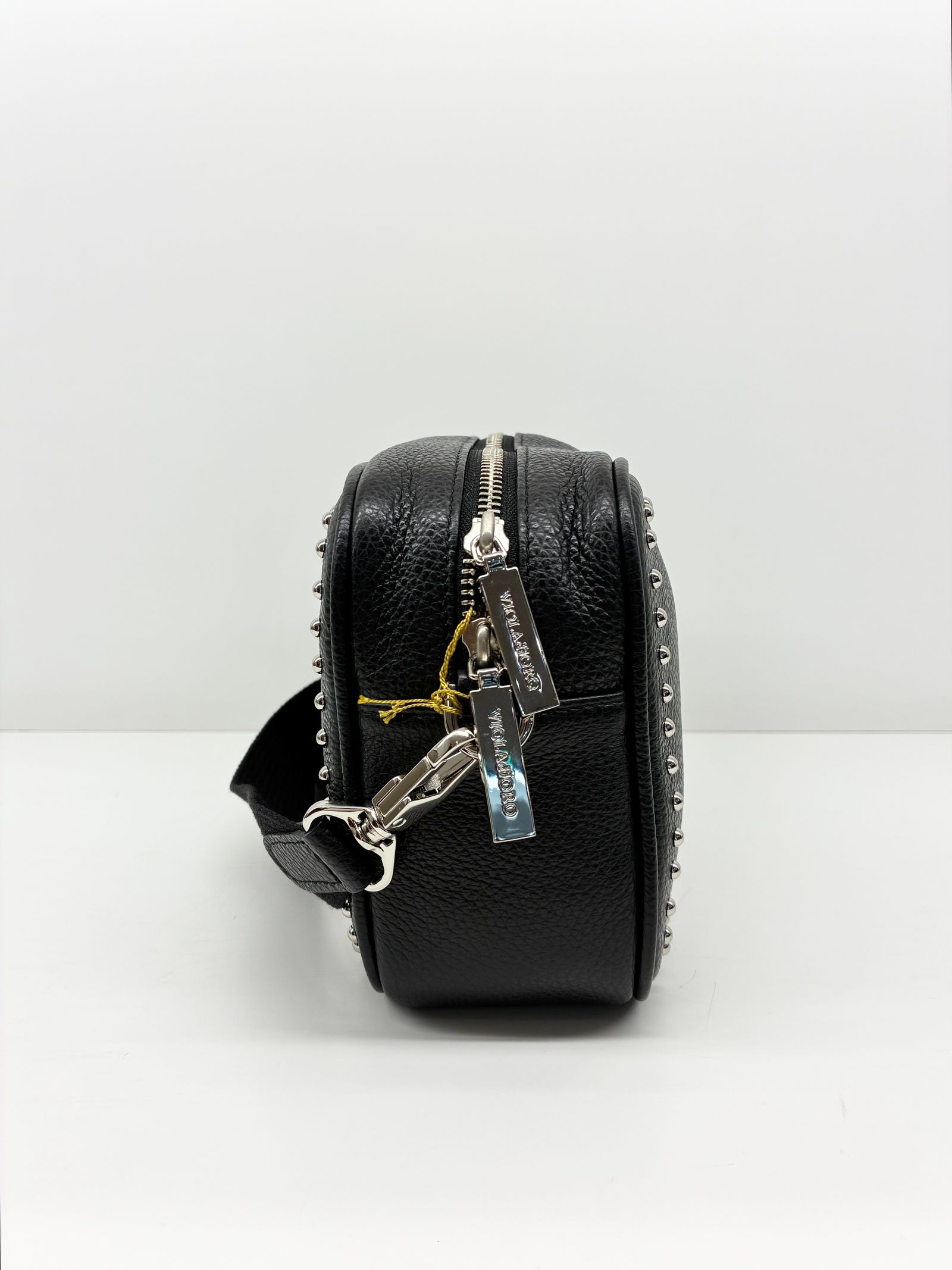 MIRO / スタッズ付きレザーカメラバッグ / ブラック