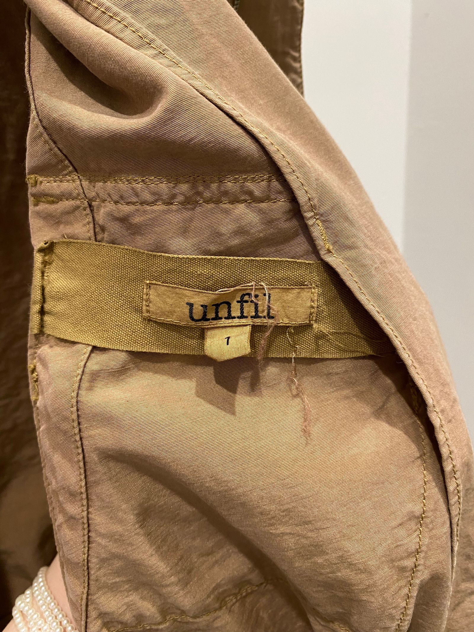 unfil - unfil アンフィル cotton & silk faille sleeveless zip
