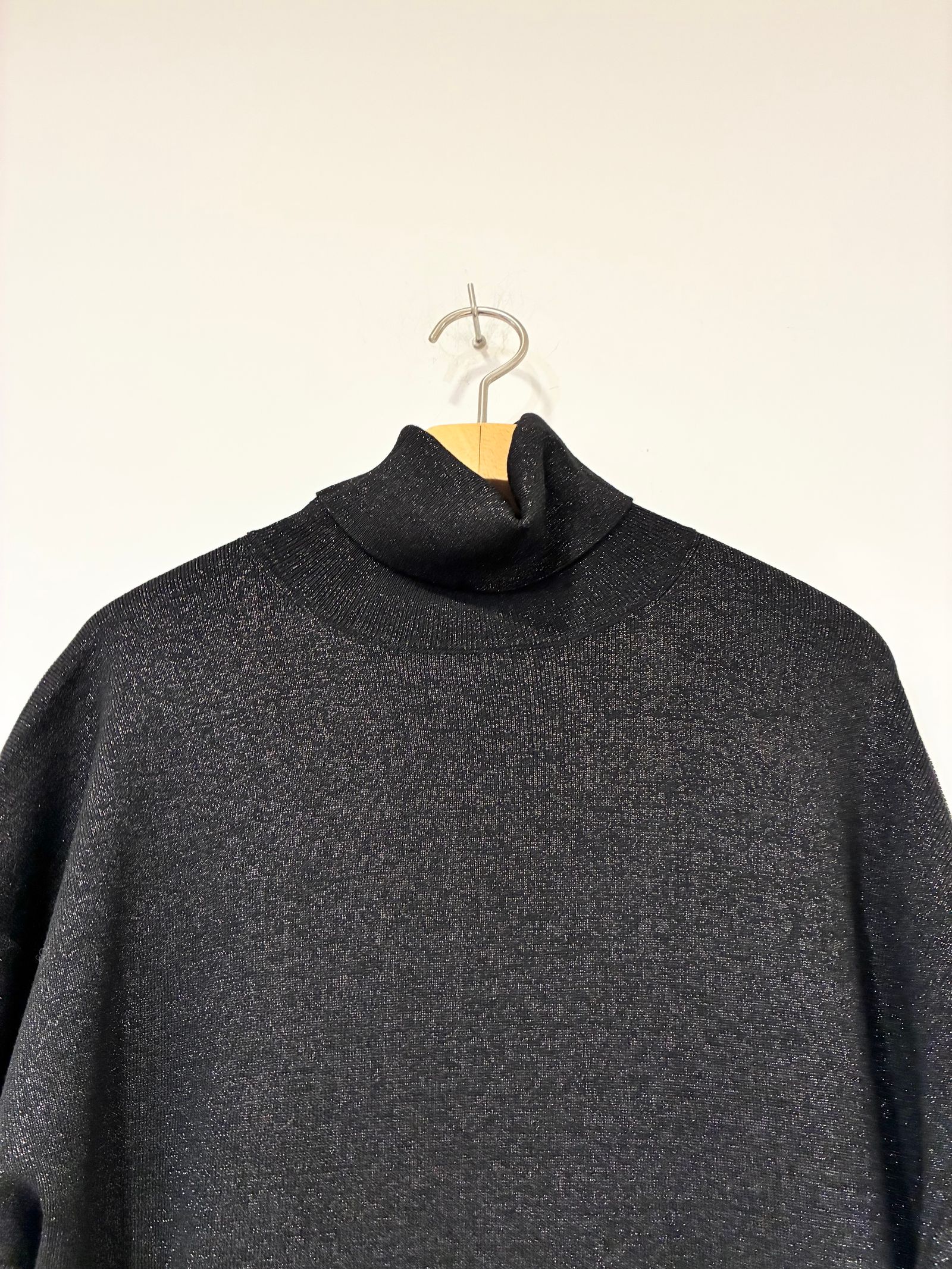 【ラメニット】ルレックスセーター ドレス / ニットワンピース / ブラック