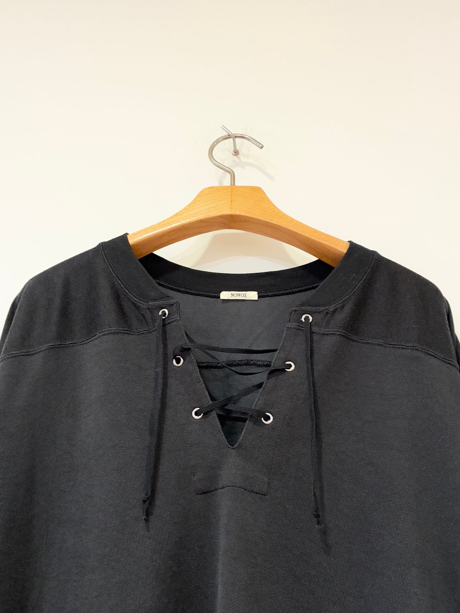 Hockey Jersey / レースアップカットソー / ブラック