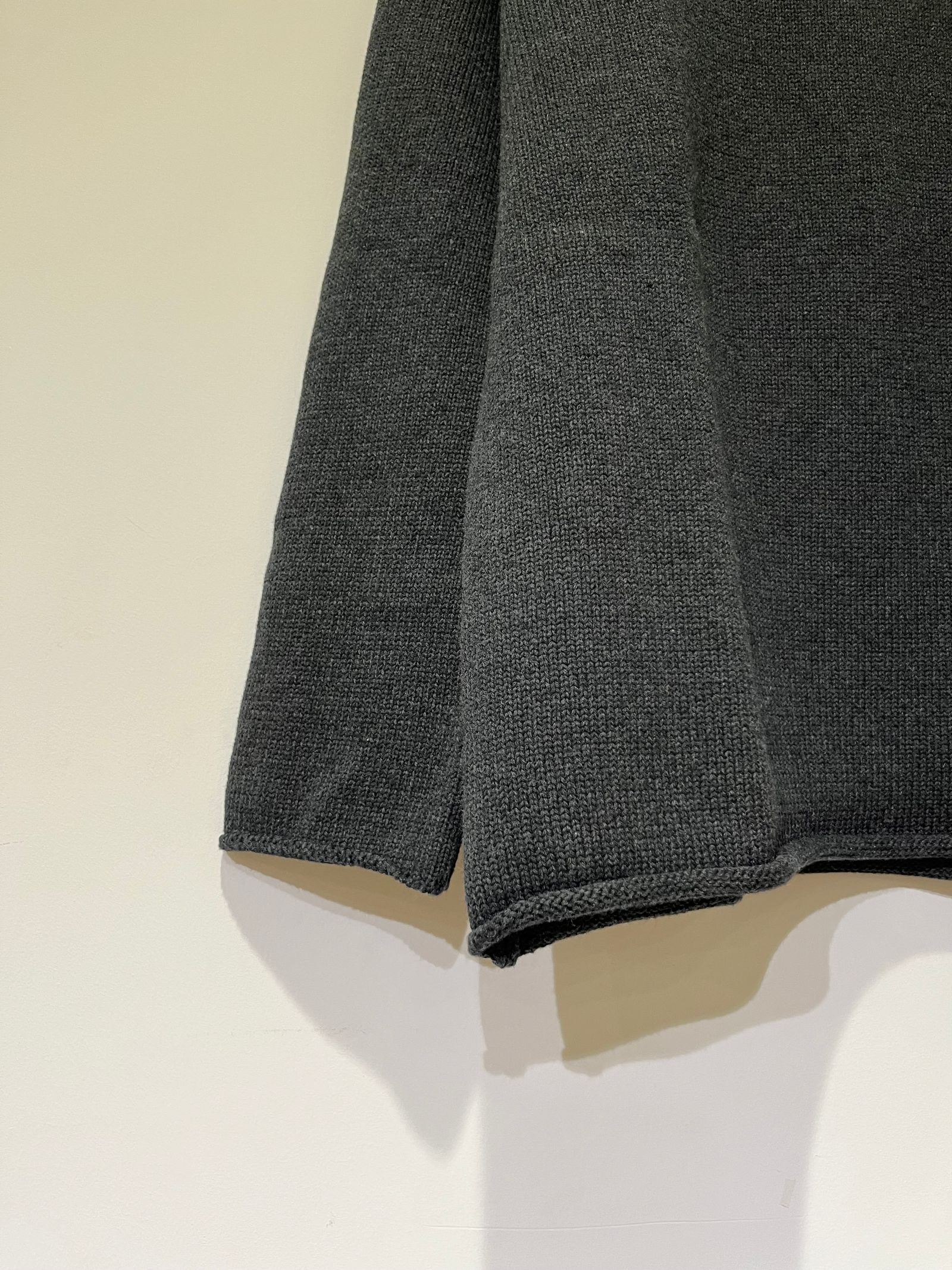 Hanzo Cotton Top / オーバーサイズ / コットンニット / チャコール
